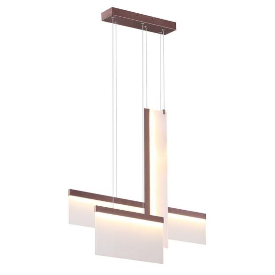 Imagem de Pendente Patua e Marrom 9cm 81cm 66cm 12w + 18w + 24w 2700k 2311lm Bella Iluminação