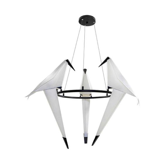 Imagem de Pendente Perch 3 Birds Pássaros Origami Led 36w Preto Starlux St1801