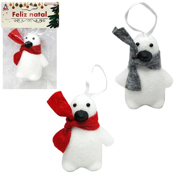Imagem de Pendente pinguim de espuma com cachecol 8cm