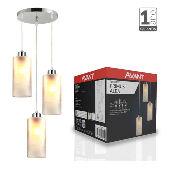 Pendente Preto Lustre Luminária Primus Decoracao Avant Luminária