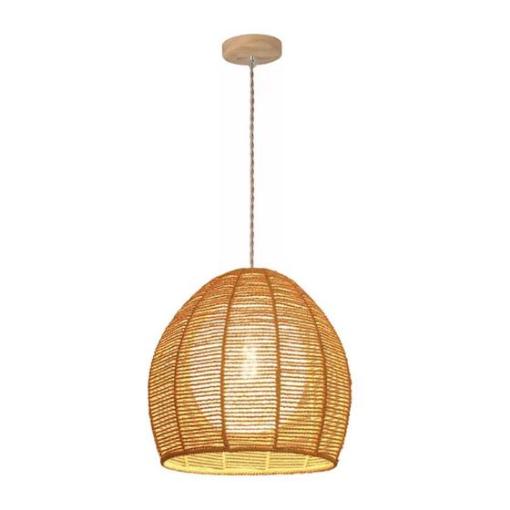 Imagem de Pendente Rustico Bambu Fibra Natural Timor 40cm