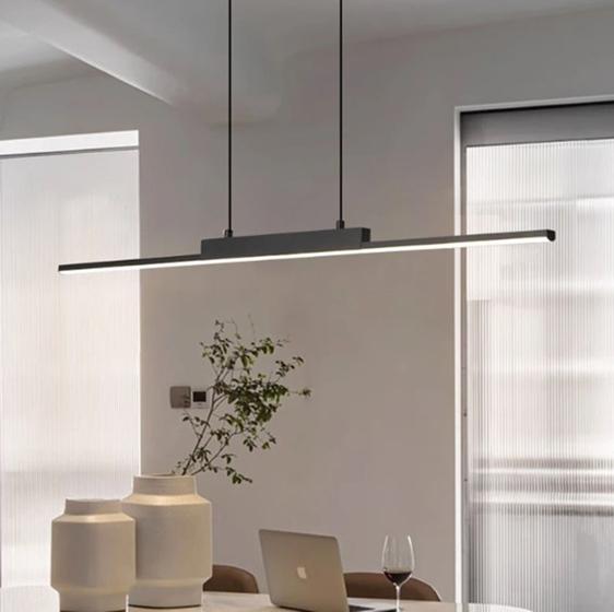 Imagem de Pendente Slim Moderno Sofisticado Linear Perfil p/ LED (Inclusa) - 1,00m