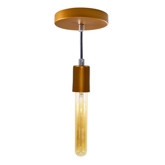 Pendente Tubo Cilindro Alumínio 10cm Cobre + Filamento Carbono T30 110V St458 Menor preço em Pendente Tubo Cilindro Alumínio 10cm Cobre + Filamento Carbono T30 110V St458