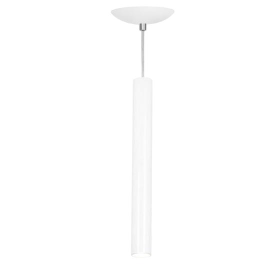 Imagem de Pendente Tubo Cilindro Alumínio Branco 40Cm + Led 6k