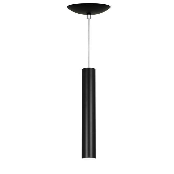 Imagem de Pendente Tubo Cilindro Alumínio Preto 30Cm + Led 3k