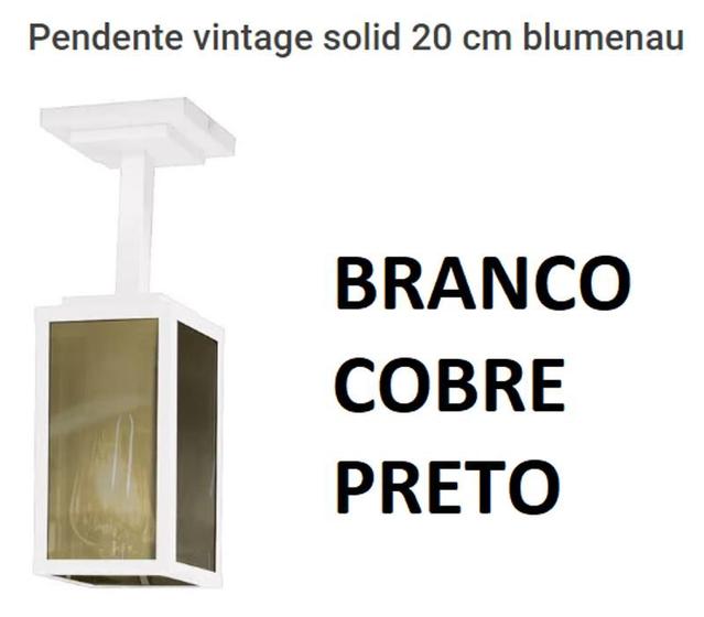 Imagem de Pendente vintage solid 20 cm Branco - blumenau