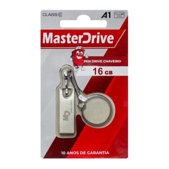 Imagem de Pendrive 16GB Grande Tipo Chaveiro MasterDrive Premium
