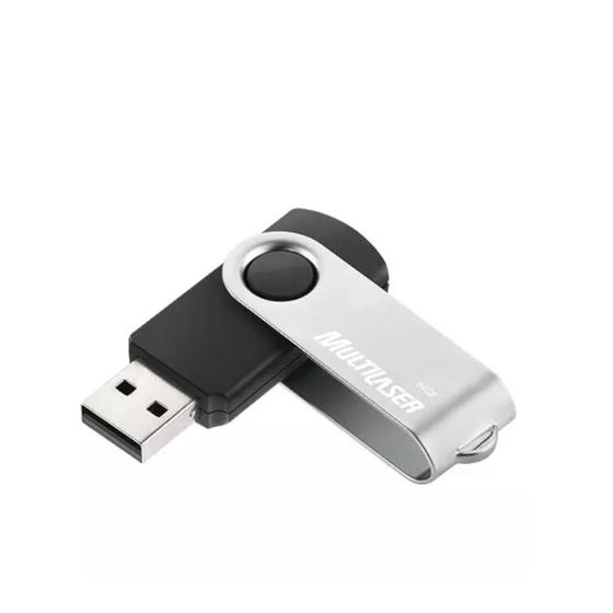 Imagem de Pendrive 64GB USB 2.0 e 3.0 48MB/s Preto/Prata Multi PD590