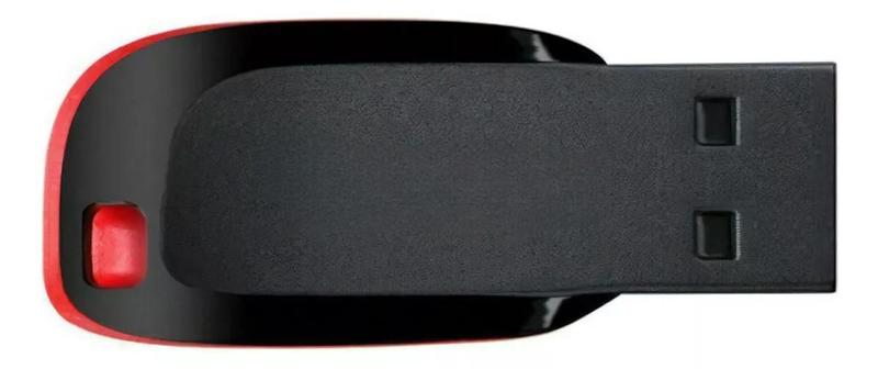 Imagem de Pendrive De Armazenamento 4GB USB 2.0 Preto E Vermelho