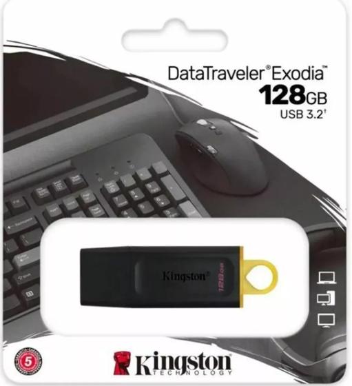 Pendrive Kingston Data Traveler Exodia Dtx 128gb Usb 3.2 Gen 1 Com Tampa Removível Menor preço em Pendrive Kingston Data Traveler Exodia Dtx 128gb Usb 3.2 Gen 1 Com Tampa Removível
