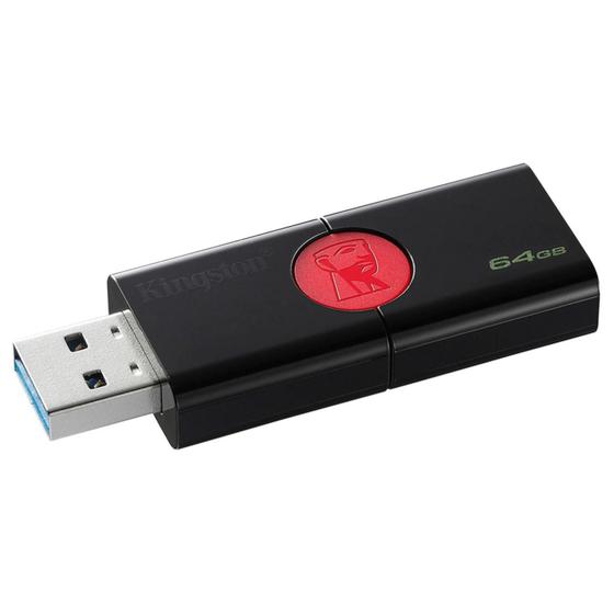 Imagem de Pendrive Kingston DT106 64GB / USB 3.1 - Preto e Vermelho