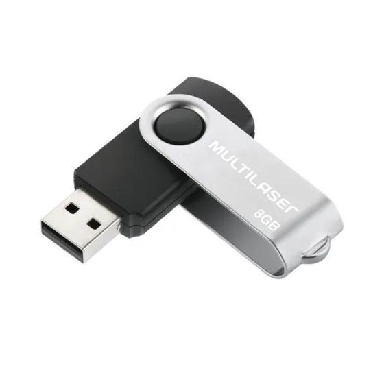 Imagem de Pendrive Multilaser Twist 2.0 Preto E Prateado