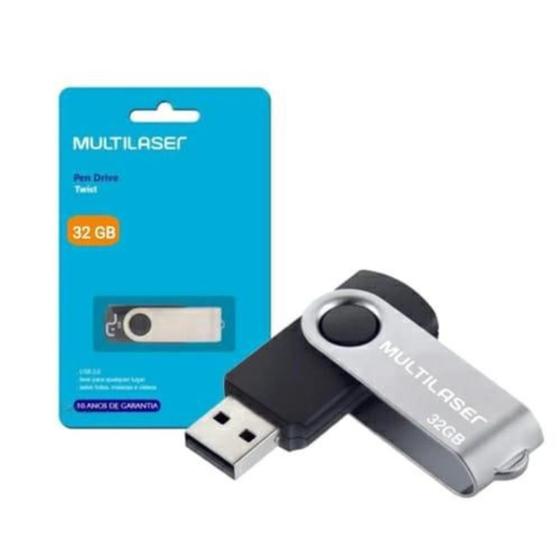 Pendrive Multilaser Twist 32gb 2.0 Preto Menor preço em Pendrive Multilaser Twist 32gb 2.0 Preto
