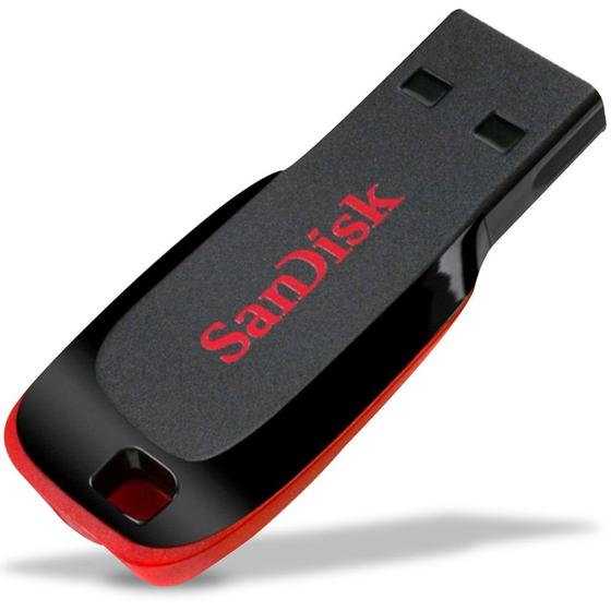 Imagem de Pendrive Sandisk Cruzer Blade 16gb 2.0 Preto/vermelho