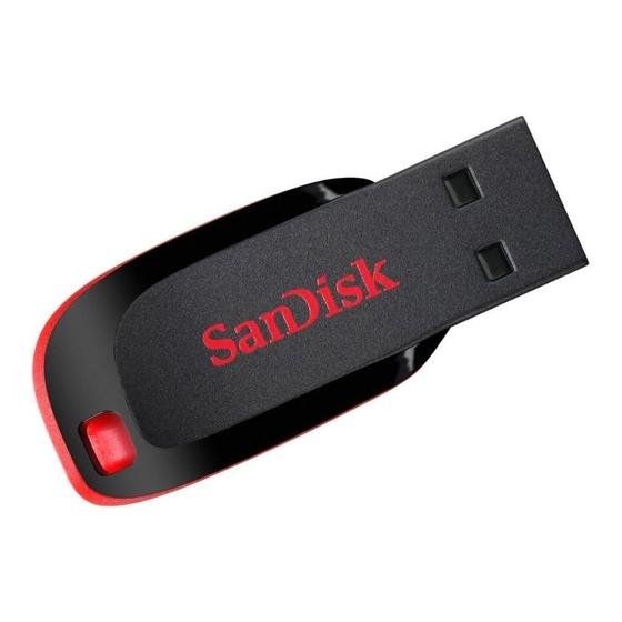 Imagem de Pendrive Sandisk Cruzer Blade Z50 128gb Cor Preto/vermelho