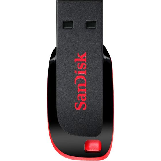 Imagem de Pendrive Sandisk Cruzer Blade Z50 SDCZ50-128G - 128GB - Preto e Vermelho