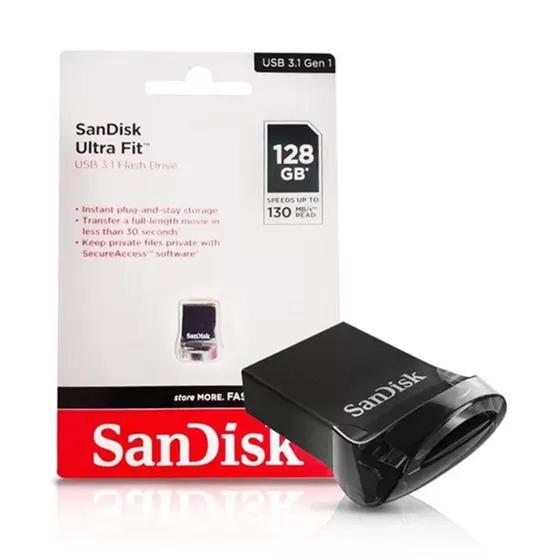 Imagem de Pendrive Sandisk Ultra Fit 128gb 400mb/s Usb 3.2 Gen Flash Drive