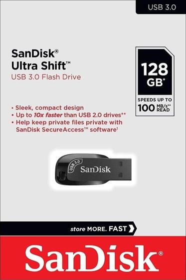 Pendrive sandisk ultra shift 128gb Menor preço em Pendrive sandisk ultra shift 128gb