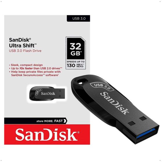 Imagem de Pendrive sandisk ultra shift 32