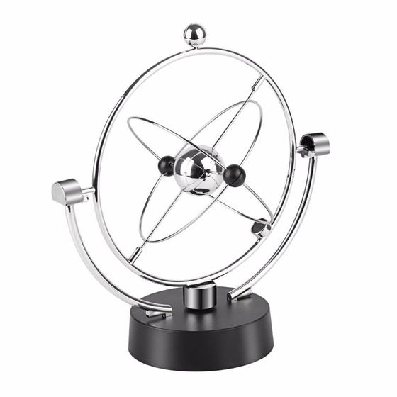 Imagem de Pendulo De Newton Cinético Giratório Magnético Esferas Enfeite Decoração Mesa Escritório Sala