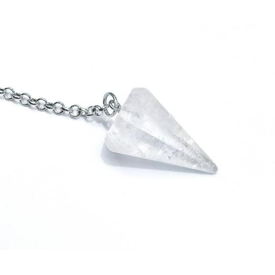 Imagem de Pêndulo De Pedra Cristal Natural - Radiestesia