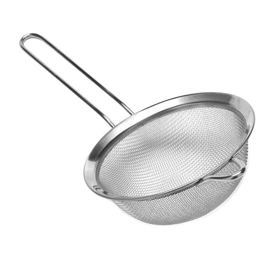 Imagem de Peneira Aço Inox 10 cm para Cozinha Profissional Malha Fina