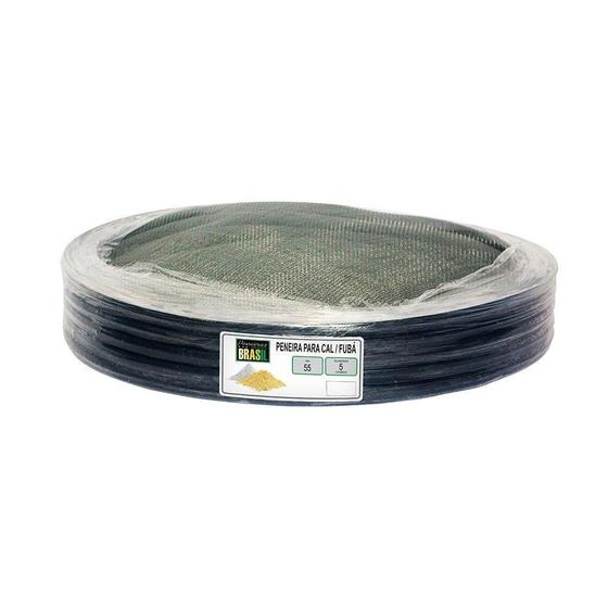 Imagem de Peneira para Cal/Fubá Comep Aro Plástico Preta 55cm Embalagem com 5 Unidades