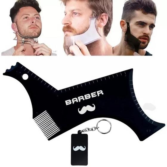 Imagem de Pente Alinhador Barba E Bigode Alinhamento Perfeito Acrilico