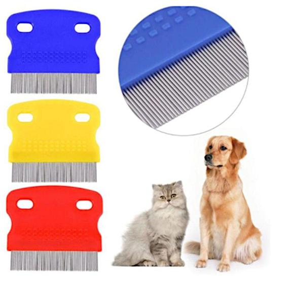Imagem de Pente Anti Pulgas Escova Pelos Para Cachorros e Gatos Pente