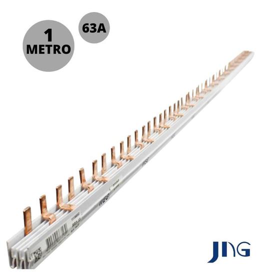 Imagem de Pente De Barramento 56 Polos Com 1 Metro De Comprimento 63a - jng