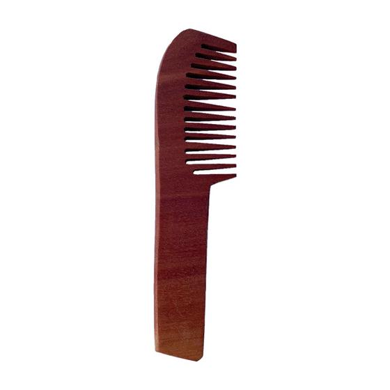 Imagem de Pente de madeira maciça 22cm para cabelo barba antifrizz