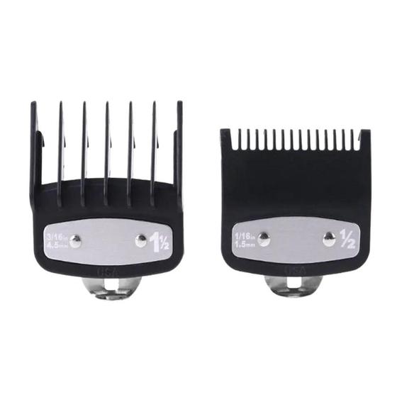 Imagem de Pente Disfarce 1.5 E 0.5 Meio Com Trava Metal Para Máquinade Corte - Clipper Guides