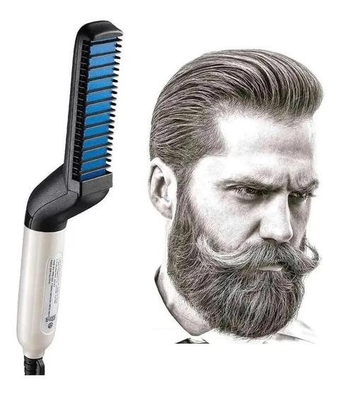 Imagem de Pente Elétrico Chapinha Modelador Alisador De Barba E Cabelo