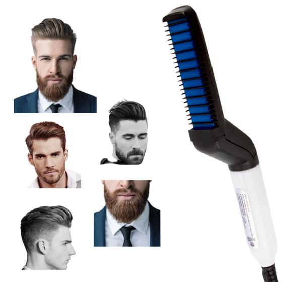 Pente Elétrico Modelador Alisador Prancha Para Barba Bivolt Menor preço em Pente Elétrico Modelador Alisador Prancha Para Barba Bivolt