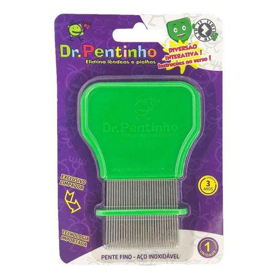 Imagem de Pente Fino Aço Inox Dr Pentinho Para Piolhos e Lendeas - Dr. Pentinho