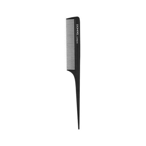 Imagem de Pente fino carbono preto profissional ideal para chapinha aguenta 230ºC progressiva corte tratamentos Dompel