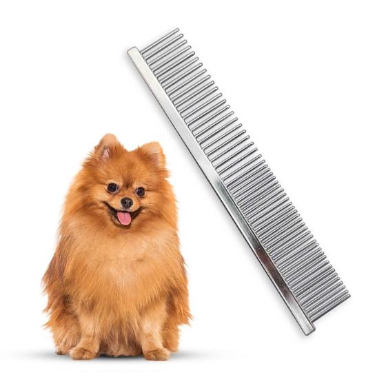 Pente Pet Grande Para Cachorro Metal Profissional Chalesco Imagem de Pente Pet Grande Para Cachorro Metal Profissional Chalesco