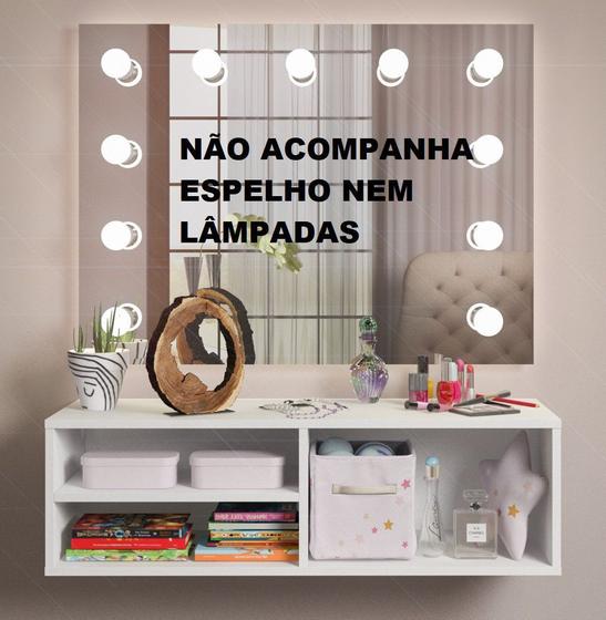 Imagem de Penteadeira Camarim Suspensa c/ Nichos Porta Maquiagem