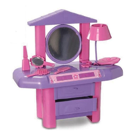 Imagem de Penteadeira De Brinquedo Infantil Meninas Rosa - DivPlast