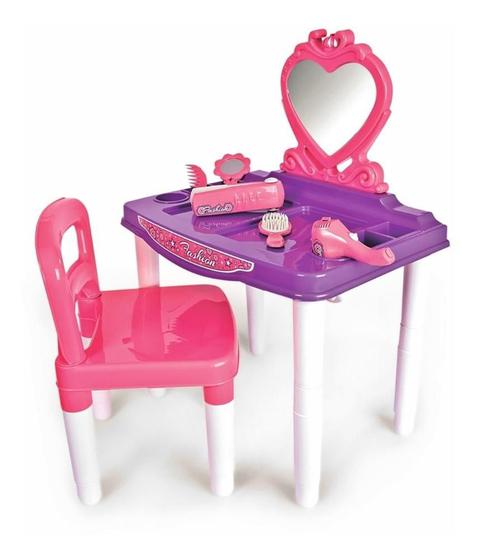 Imagem de Penteadeira Infantil Com Cadeira Para Meninas - Poliplac