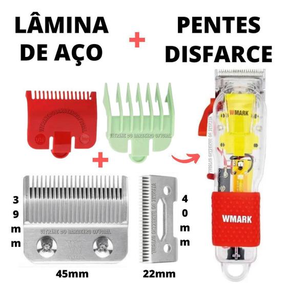 Imagem de Pentes De Disfarce 0.5 1.5 + Lâmina De Aço Para Wmark Ng-108