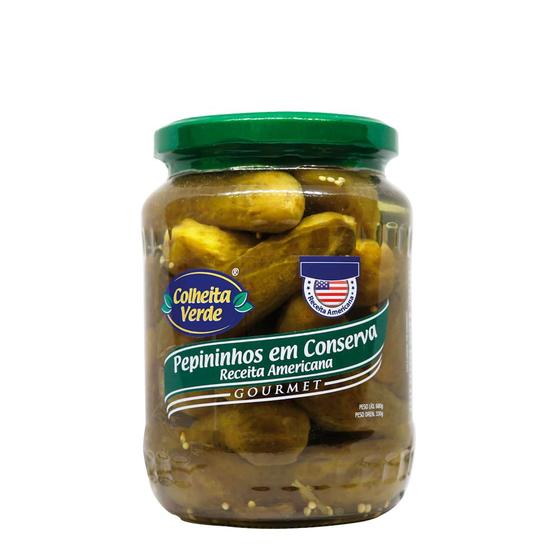 Imagem de Pepininhos em Conserva Receita Americana Colheita Verde 680g