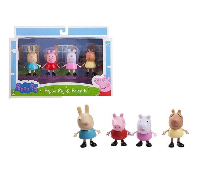 Peppa Pig e Amigos Suzi Rebecca Pedro e Peppa Hasbro 4peças AVENT Bonecos Magazine Luiza