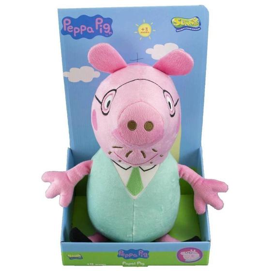 Imagem de Peppa pig papai pig pelucia 13" r.2343 sunny