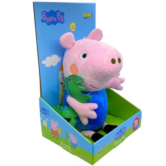 Imagem de Peppa Pig Pelúcia 30cm - George Com Dinossauro - Sunny