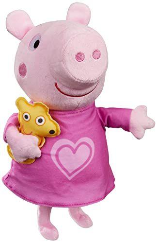 Imagem de Peppa Pig Peppa's Bedtime Lullabies Cantando Pelúcia, 11 Polegadas Animal De Pelúcia Interativa, Brinquedos Pré-Escolares para Meninas e Meninos de 18 Meses de idade e Up, com acessório de urso de pelúcia