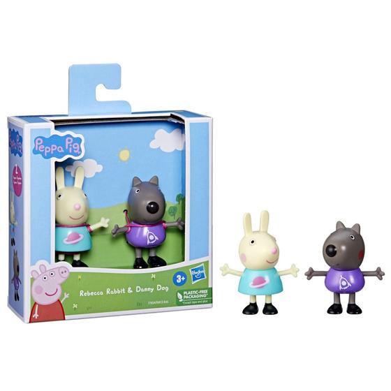 Imagem de Peppa Pig, Rebecca Coelho e Danny Cão Kit com 2 figuras de 7,5 cm