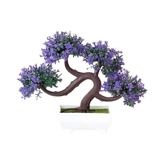 Imagem de Pequeno Árvore De Bonsai Artificial Em Vaso De Plantas Falsas Para Casa Acessórios De Decoração De