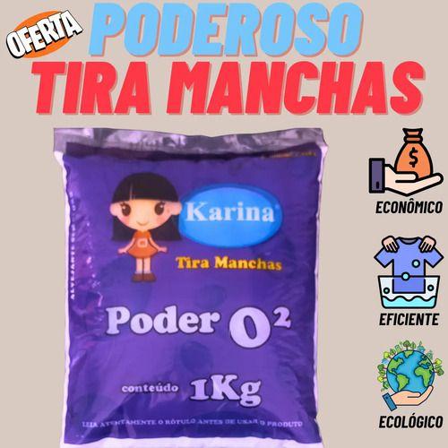 Percarbonato de Sódio 1 KG Tira Manchas Roupas Coloridas e Brancas Sem Danificar Karina Poder O2