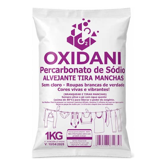 Percarbonato De Sódio Puro 1kg Tira Manchas Oxidani - NoBrand